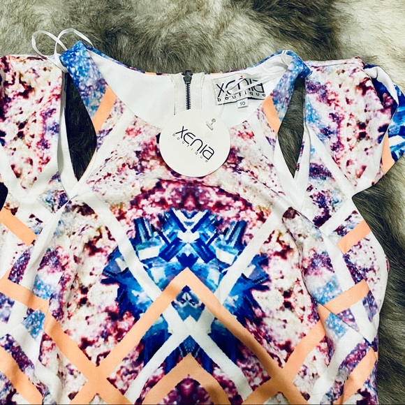 Xenia Boutique Bright Colored Dress NWT - Picture 4 of 5